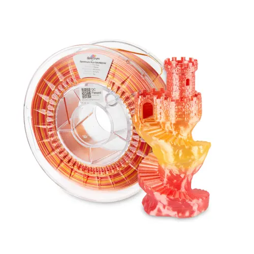 PLA Silk Rainbow Fire Red